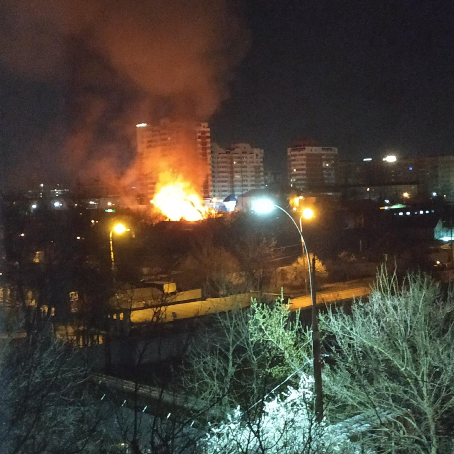 Пожар в Краснодаре сейчас